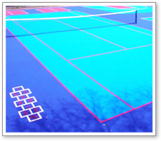 Park and tennis court surface