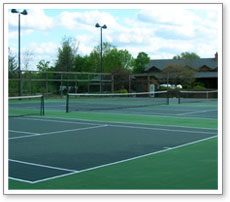 Tennis court resurfacing